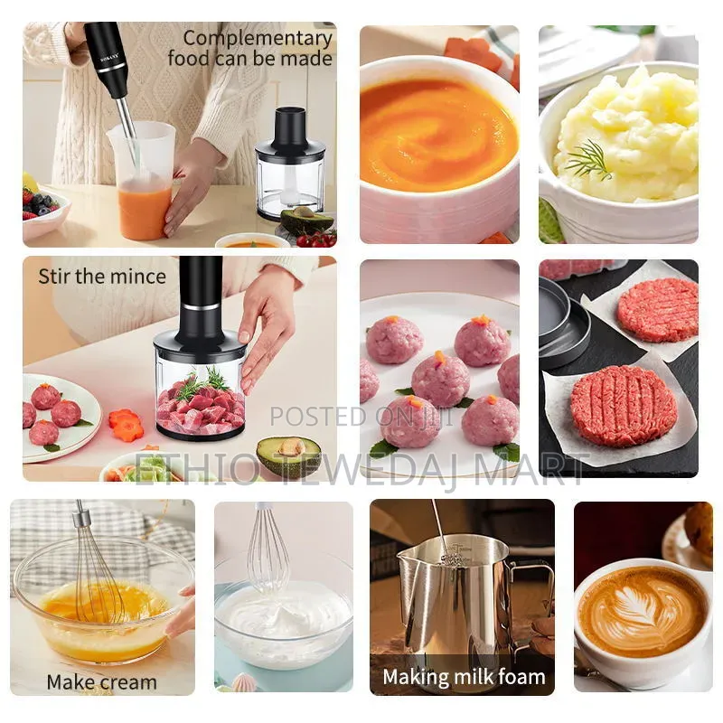 SOKANY Hand Blender With Stainless Steel Shaft and 800W