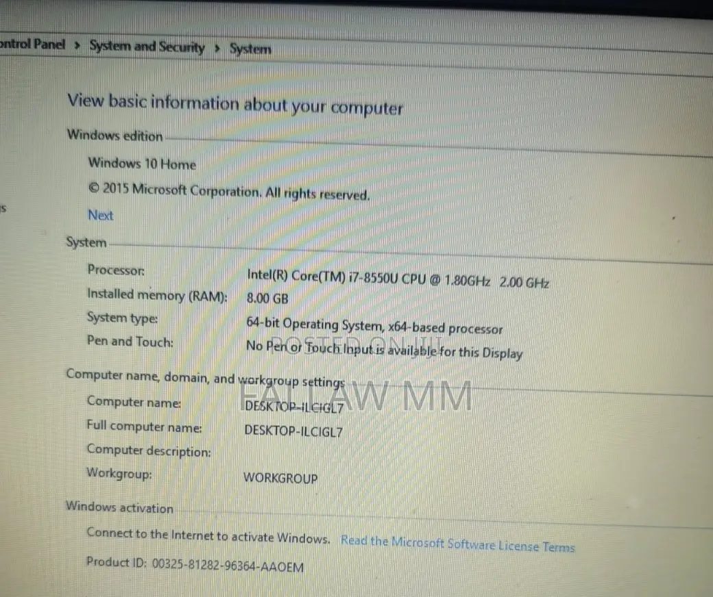 Laptop HP 15 8GB Intel Core i7 HDD 1T