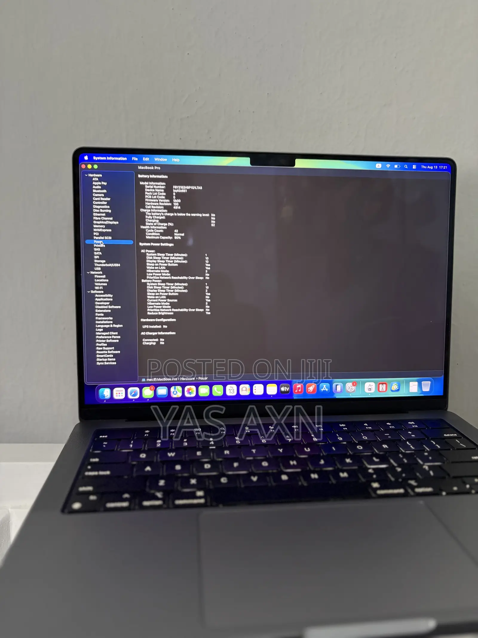 New Laptop Apple MacBook Pro 2021 M1 16GB Apple M1 Pro SSD 512GB