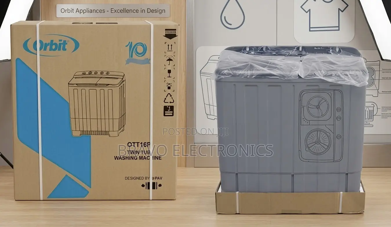 Orbit 16kg Twin Tub Washing Machine (OTT16P) Original Japan Technology