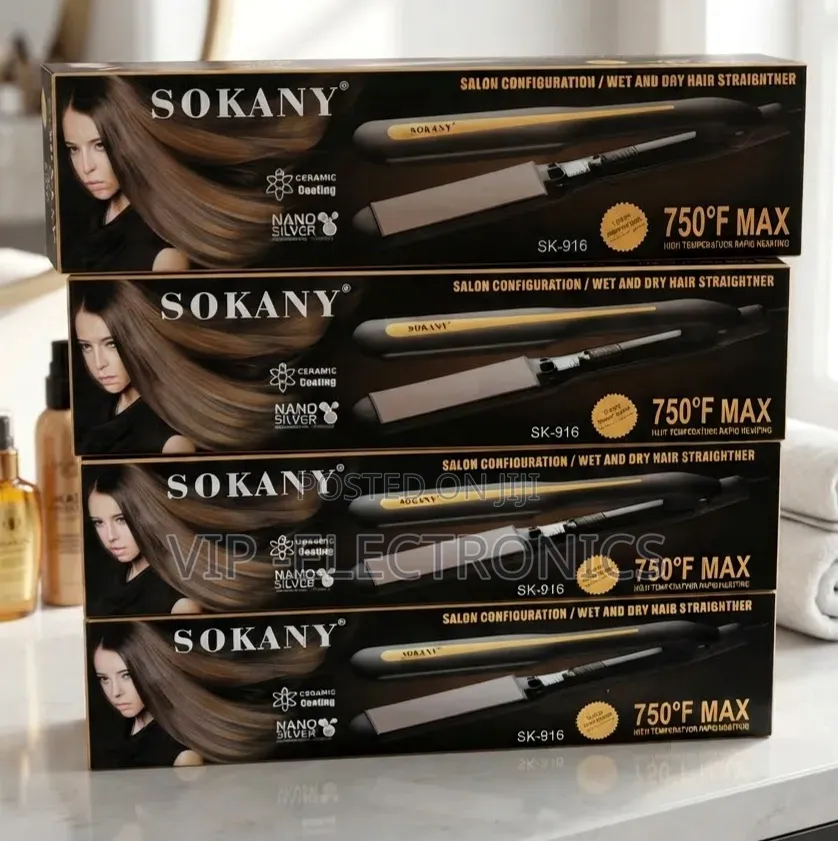Sokany Wet and Dry Hair Straightener SK-916 - 750°F Max