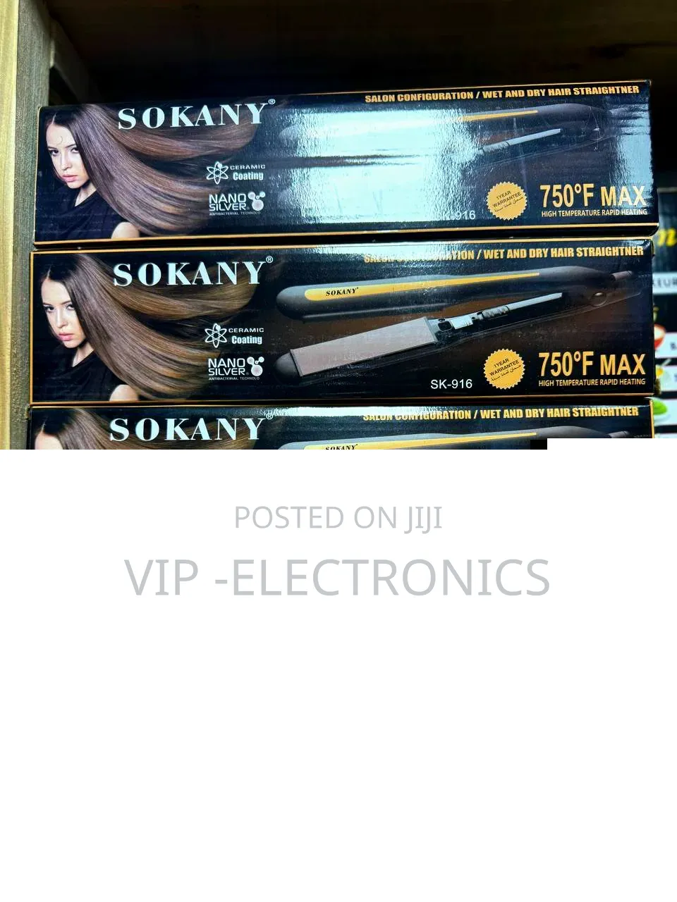 Sokany Wet and Dry Hair Straightener SK-916 - 750°F Max