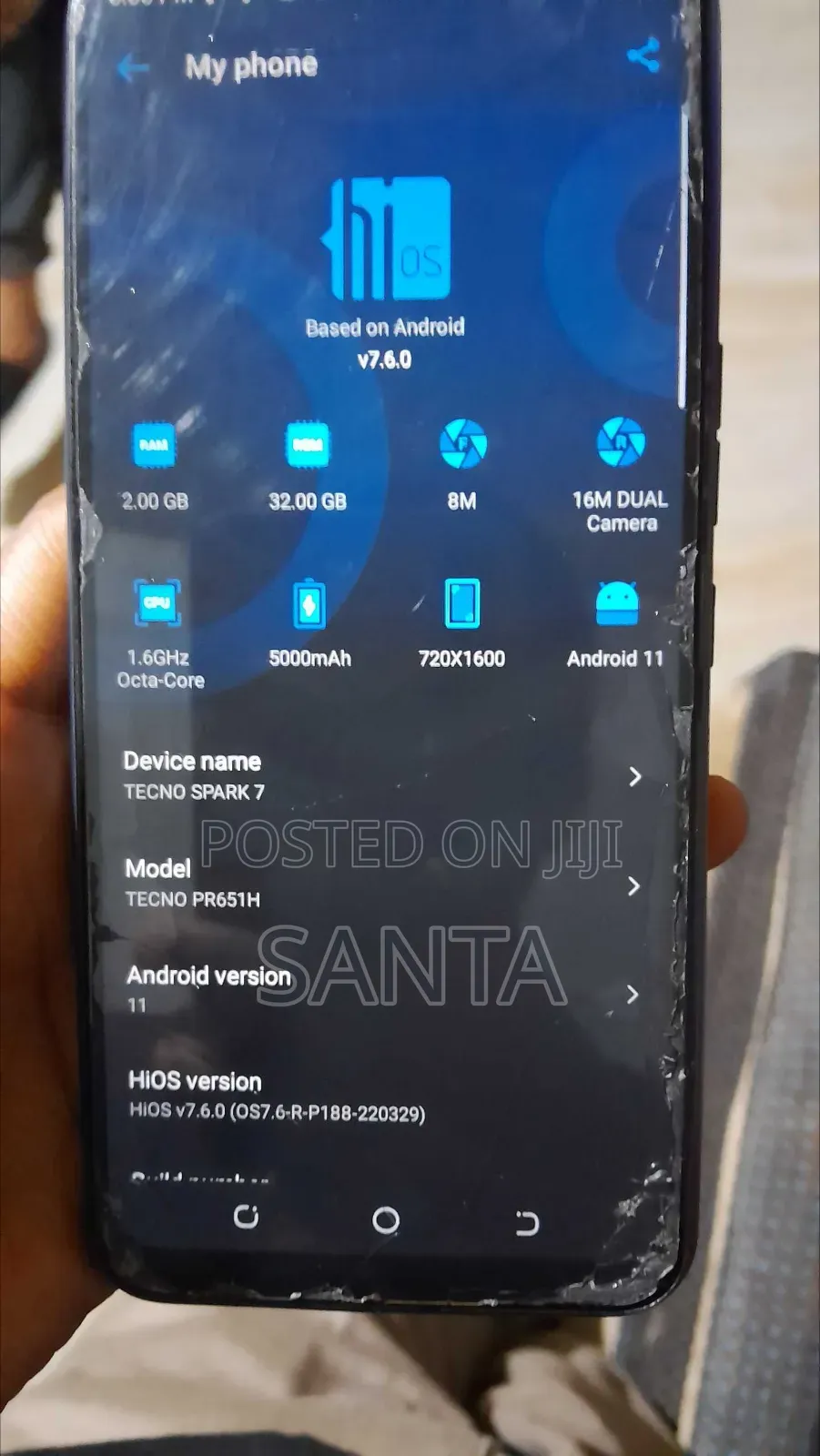 Tecno Spark 7 32 GB Blue