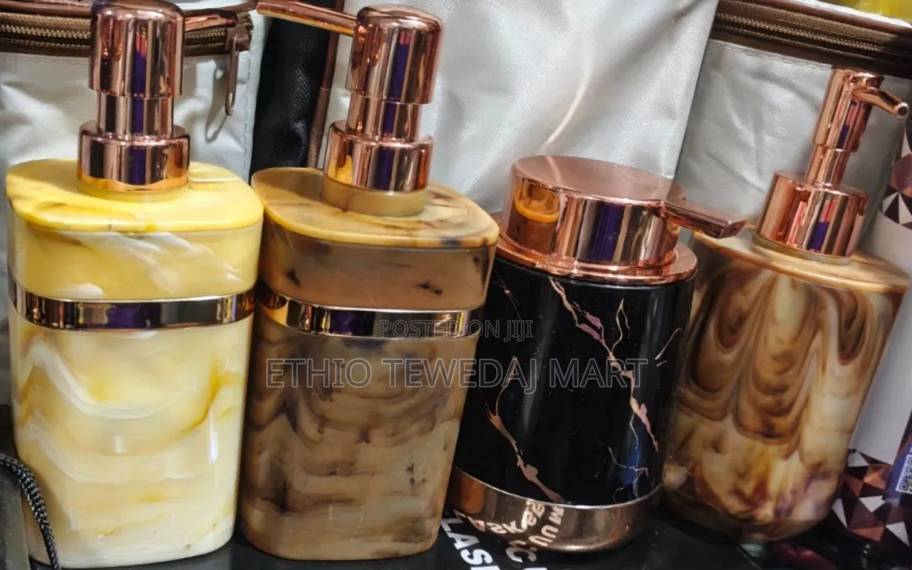 Marble-Pattern Liquid Soap Dispensers