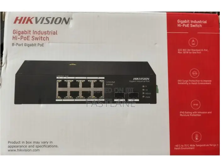 Hikvision Industrial 8 Port PoE Switch