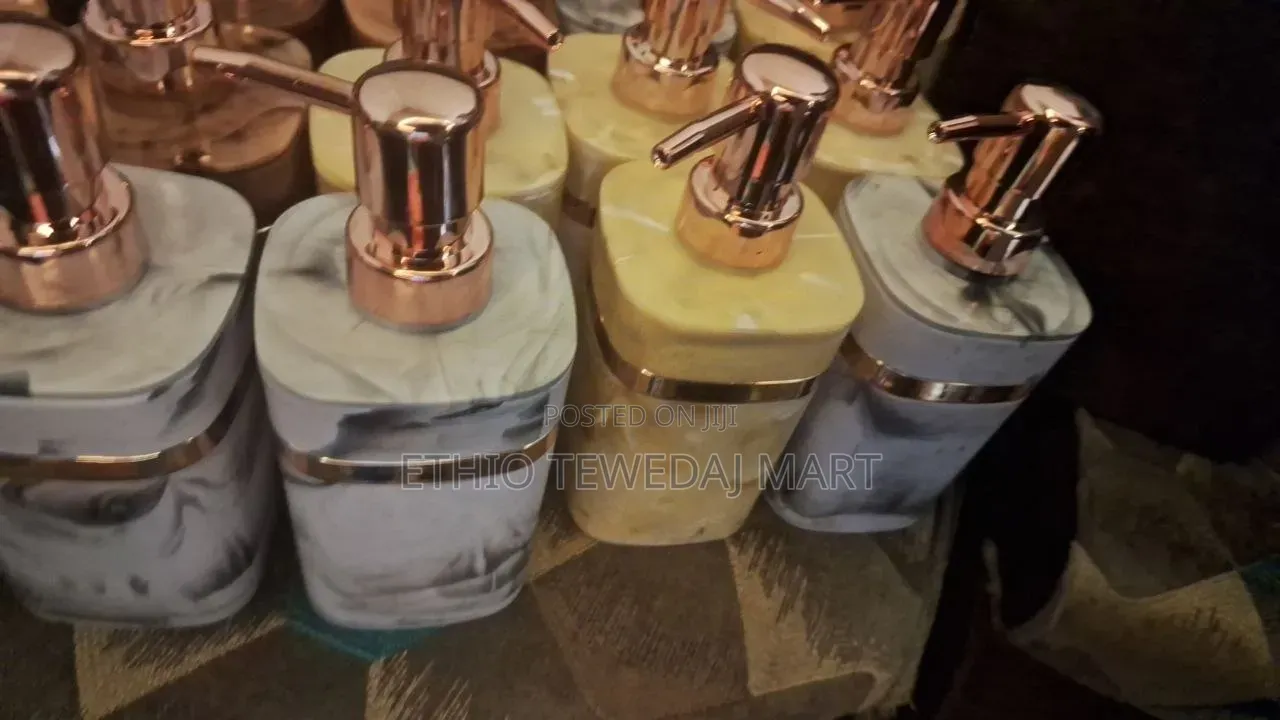 Marble-Patterned Soap Dispenser and Lotion Dispenser