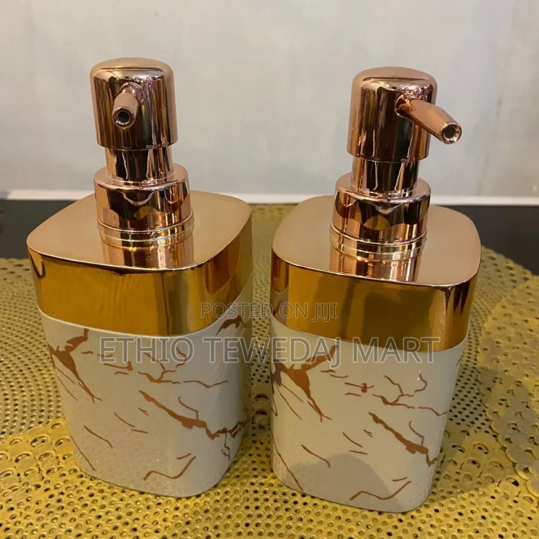 Marble-Patterned Soap Dispenser and Lotion Dispenser
