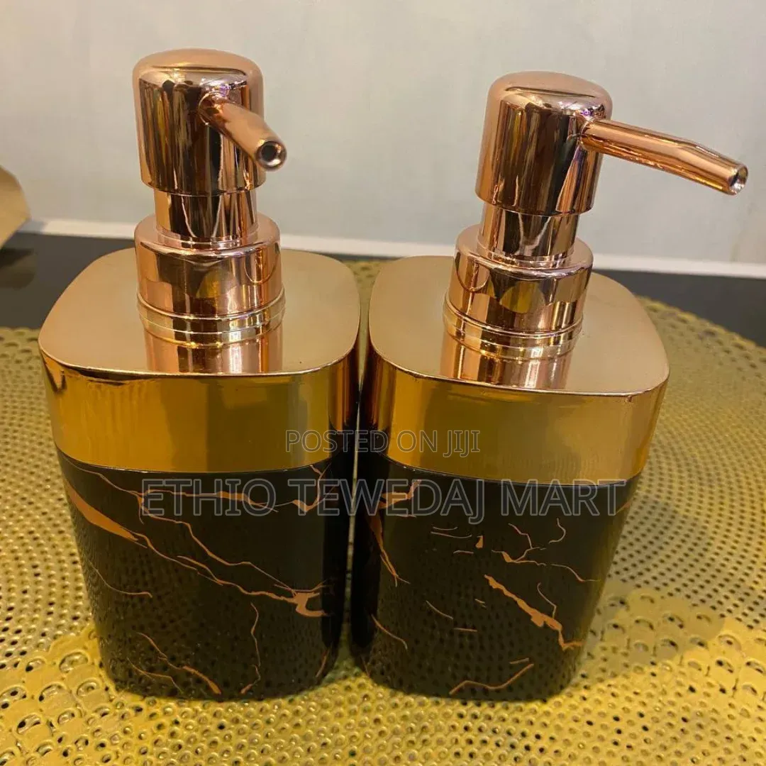Marble-Patterned Soap Dispenser and Lotion Dispenser