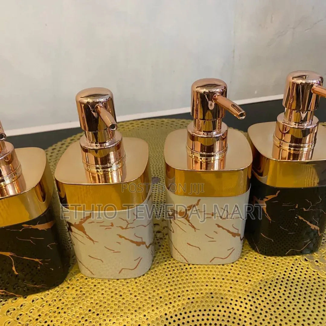Marble-Patterned Soap Dispenser and Lotion Dispenser
