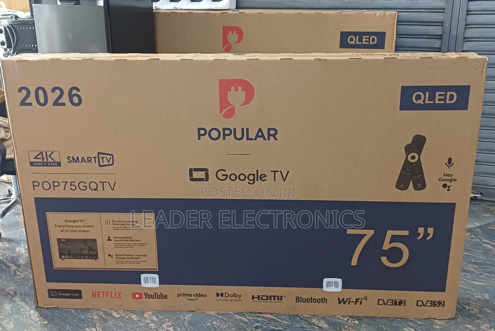 Popular TV 75" Smart Google TV – 4K UHD QLED | New 2026 Model