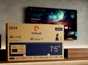 Popular TV 75" Smart Google TV – 4K UHD QLED | New 2026 | Premium