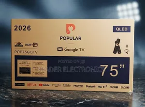 Popular TV 75" Smart Google TV – 4K UHD QLED | New 2026 | Premium