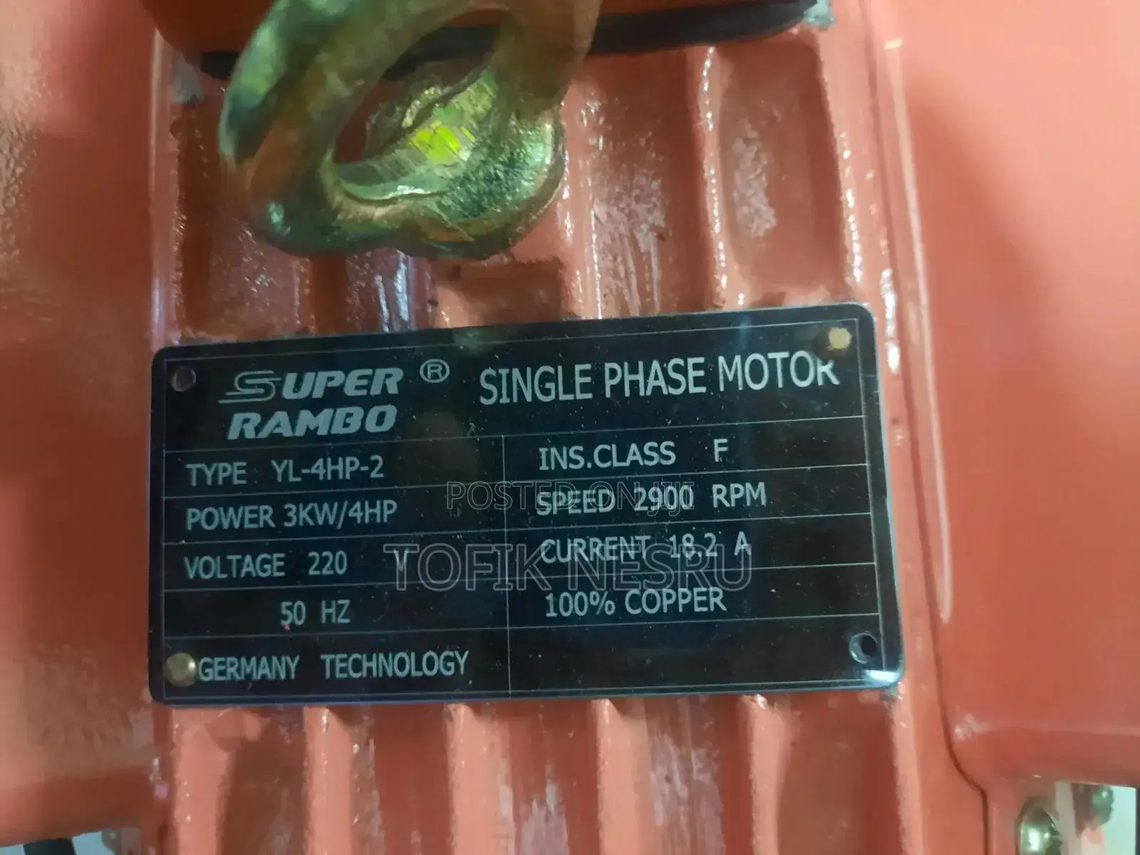 Single Phase Moter Supper Rambo 100%copper Germany