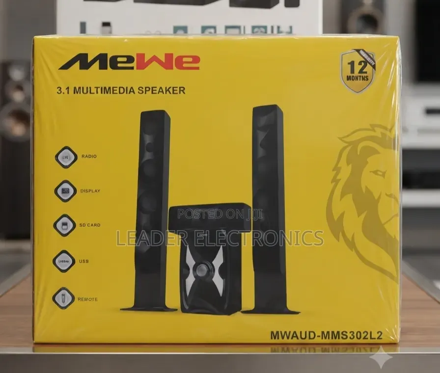 MeWe 3.1CH Multimedia Speaker System – Powerful Sound, Deep Bass & Hom