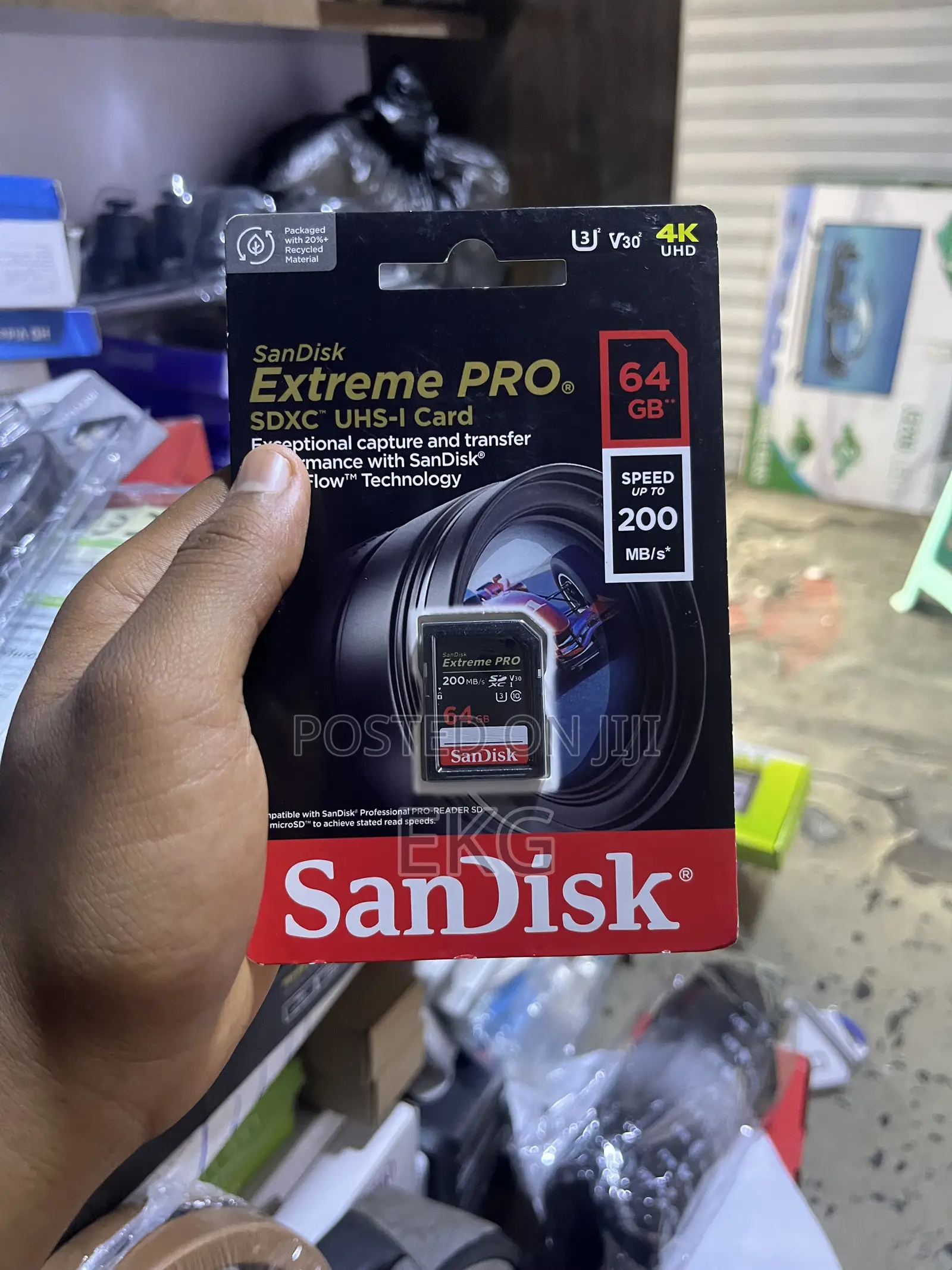 SanDiskExtremePRO 64GB SD Card 200mb/Sኦሪጅናል ሜሞሪካርድ for Camera 4K Video