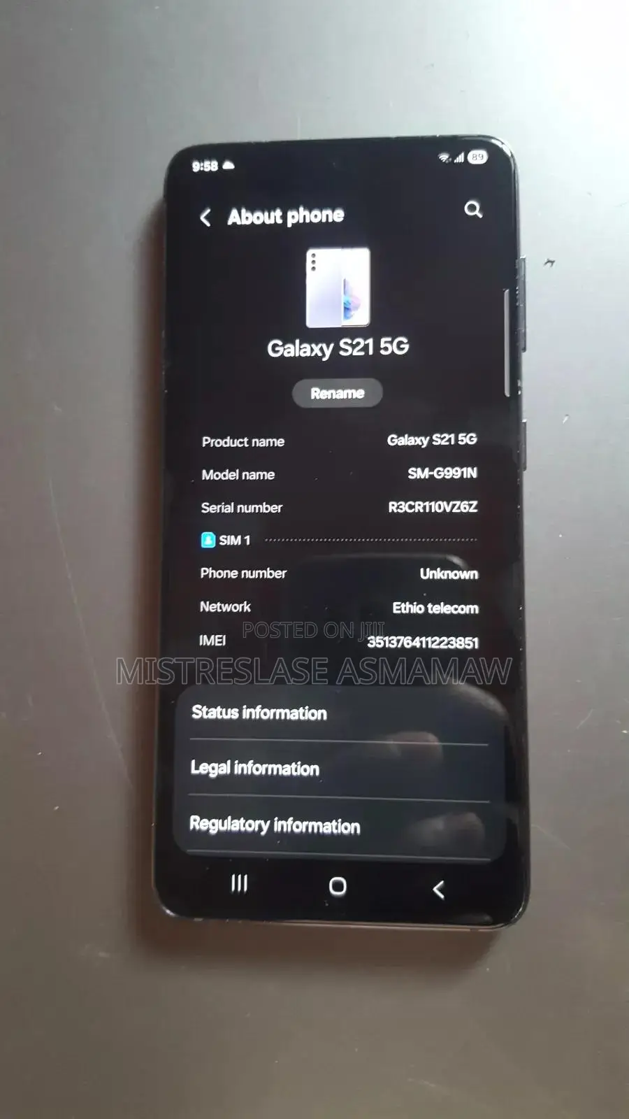 Samsung Galaxy S21 5G 256 GB Gray