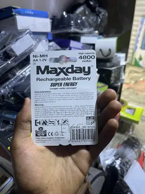 Original Maxday 4800mAh AA Rechargeable Battery 2 Pack - ቻርጅ የሚደረግ ባትሪ