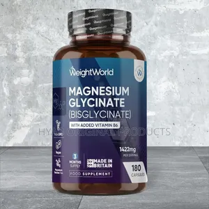 Magnesium Glycinate 1422mg - With Vitamin B6-180 Vegan Capsules