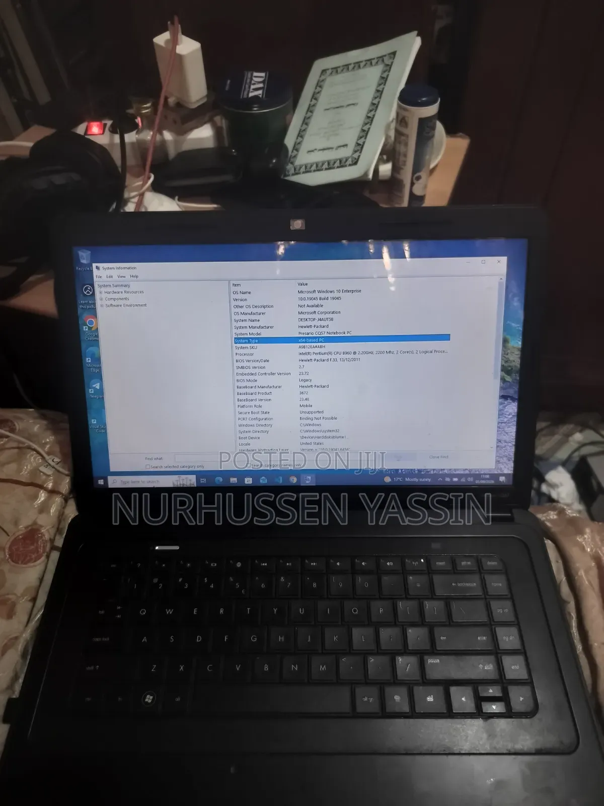 Laptop HP Compaq Presario R4000 8GB Intel Pentium HDD 512GB