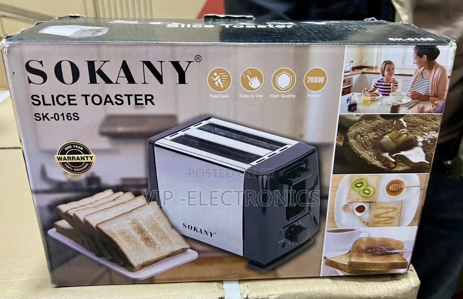 SOKANY Slice Toaster 2-Slice Bread Toaster 700W – SK-016S