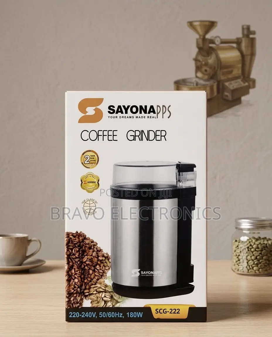 Sayona Coffee Grinder – SCG-222 የቡና ፍሬን እና ደረቅ ቅመማቅመም በፍጥነት ለመፍጨት የተሰራ