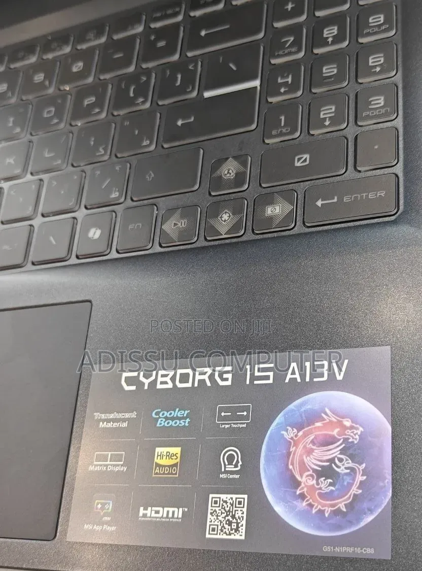 New Laptop MSI Cyborg 15 16GB Intel Core i7 SSD 1T