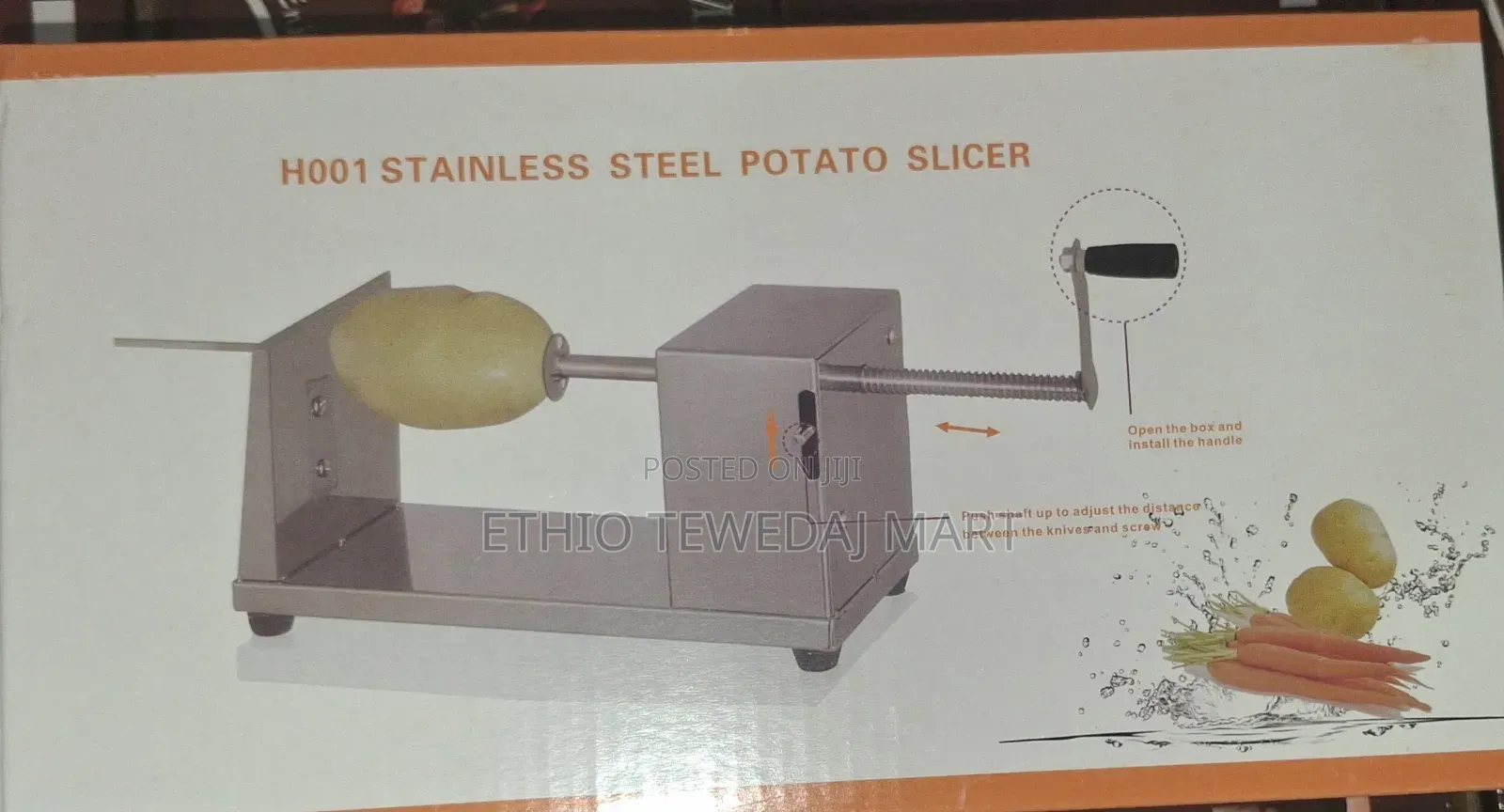 Slicer Machine for Fruit, Potatoes, Tornado Chips, Carrots