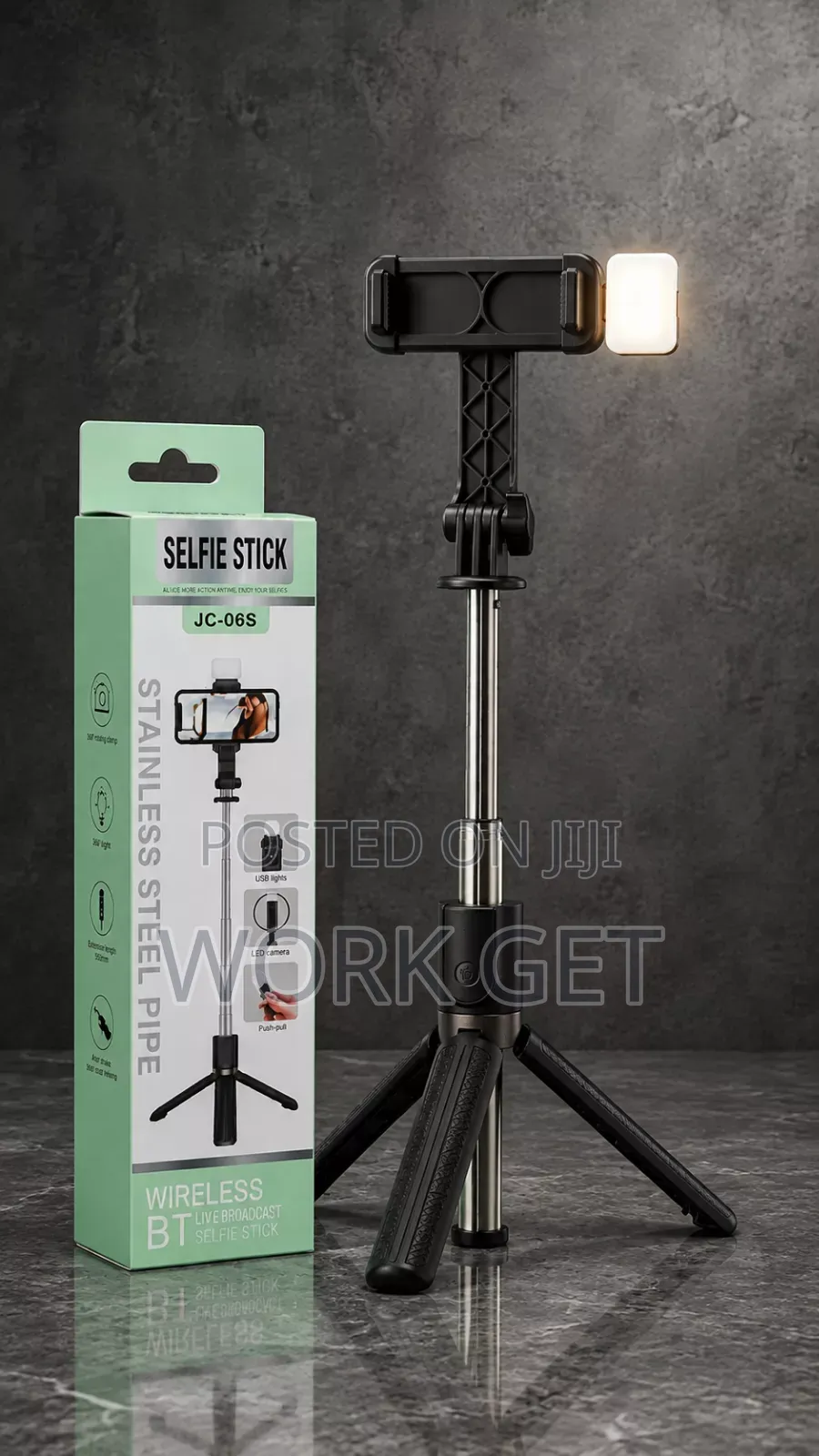 Bluetooth Selfie Stick JC-06S
With Tripod Base,