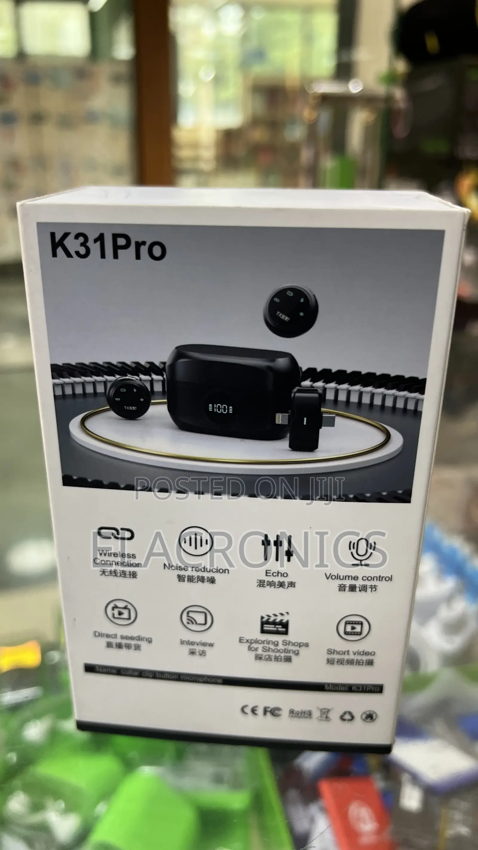 ✨ K31Pro Wireless Collar Clip Microphone