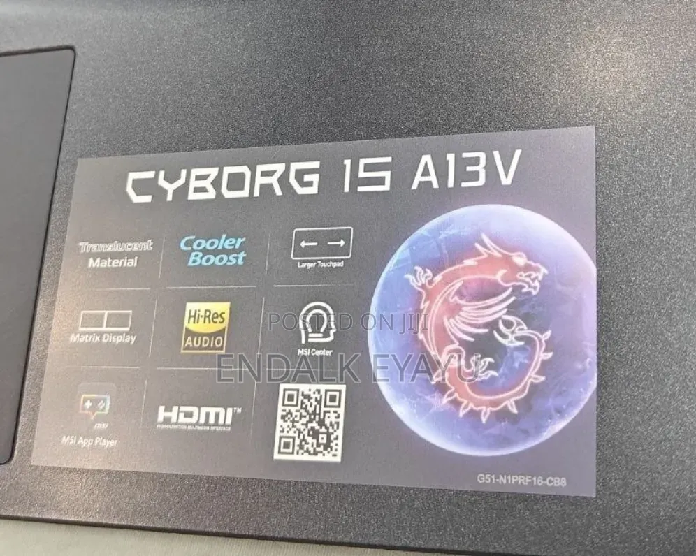 New Laptop MSI Cyborg 15 16GB Intel Core i7 SSD 1T