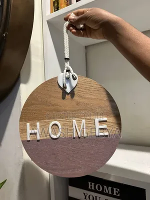 Home and Welcome Wall Hanging Wooden Sign
