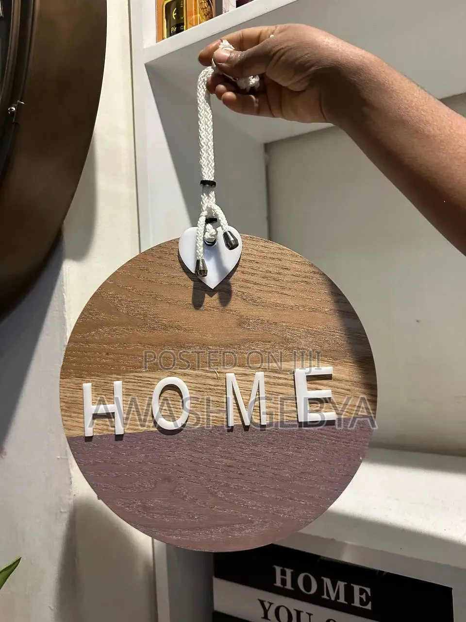 Home and Welcome Wall Hanging Wooden Sign