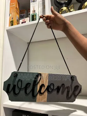 Home and Welcome Wall Hanging Wooden Sign