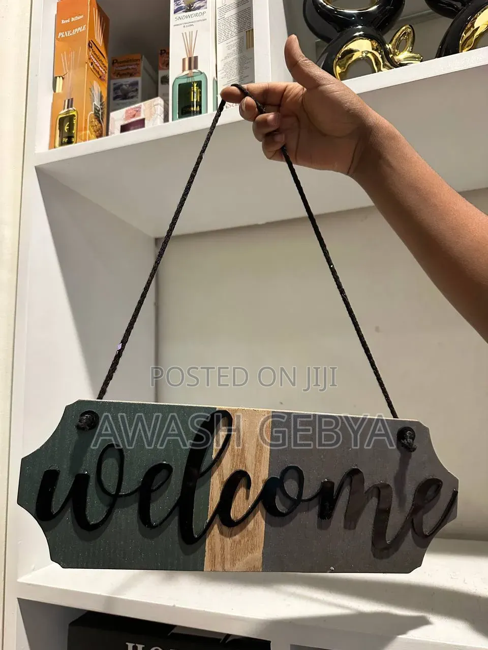 Home and Welcome Wall Hanging Wooden Sign