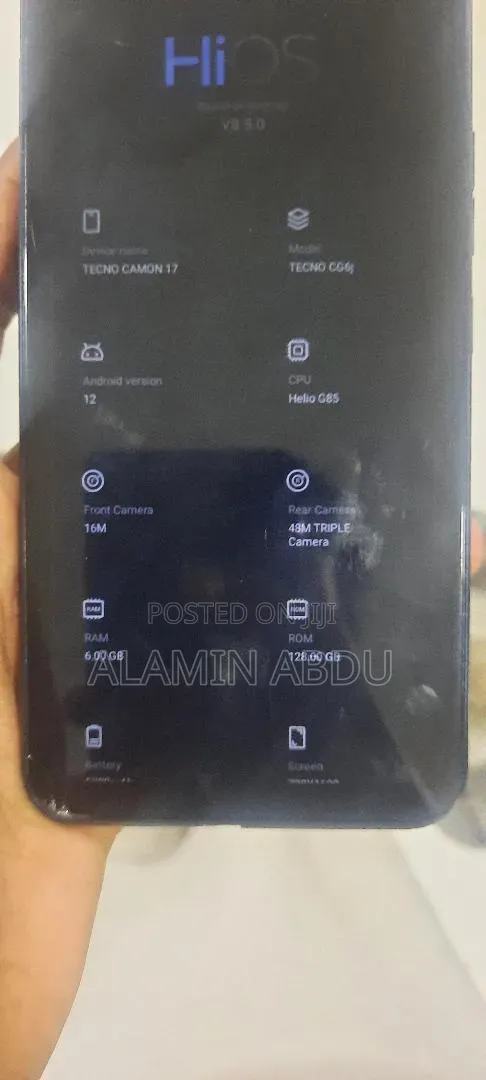 Tecno Camon 17 128 GB Blue