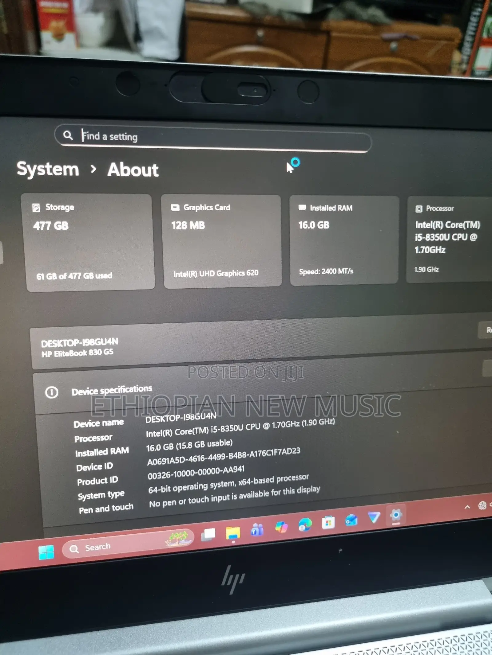 Laptop HP EliteBook 830 G5 16GB Intel Core 5 SSD 512GB