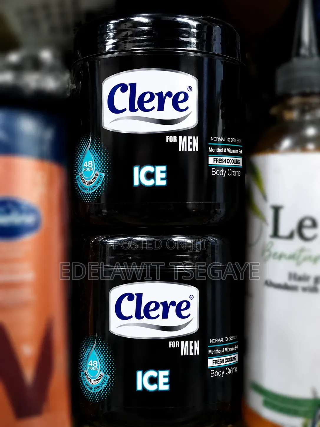 Clere Men Ice Body Cream | 48 Hour Moisturizing & Fresh Cooling
