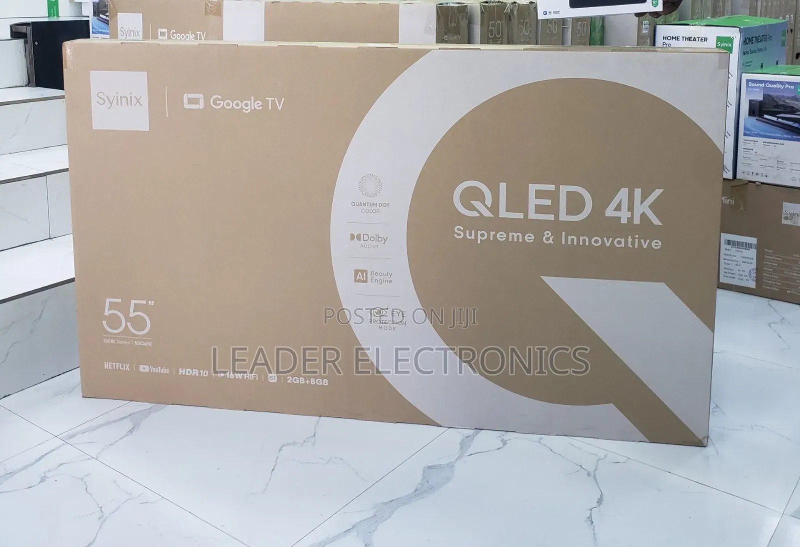 Syinix TV 55" Smart Google TV – 4K UHD QLED | New Model | Stunning