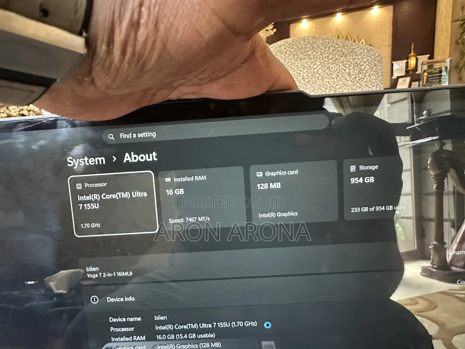 New Laptop Lenovo Yoga 7i 16GB Intel Core Ultra 7 SSD 1T