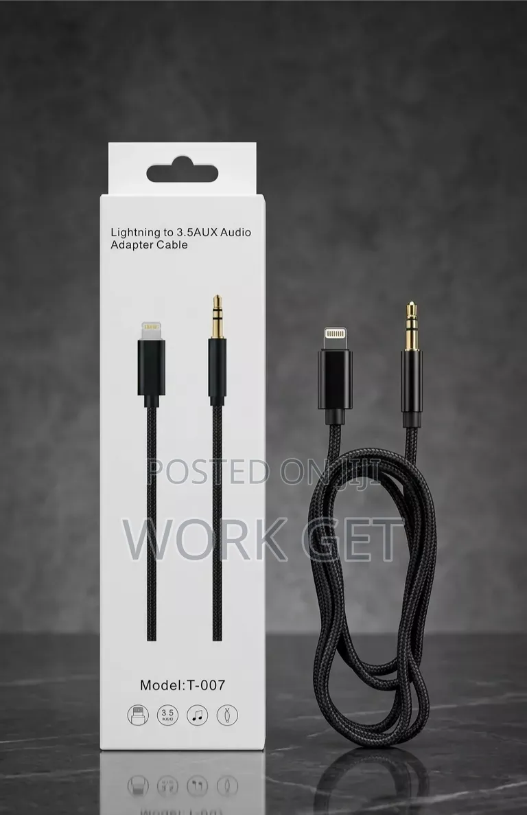 iPhone Lighting to 3.5 AUX Audio Adapter Cable T-007