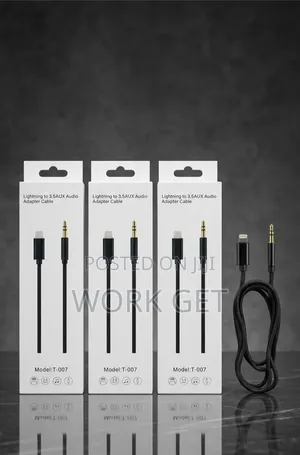 iPhone Lighting to 3.5 AUX Audio Adapter Cable T-007