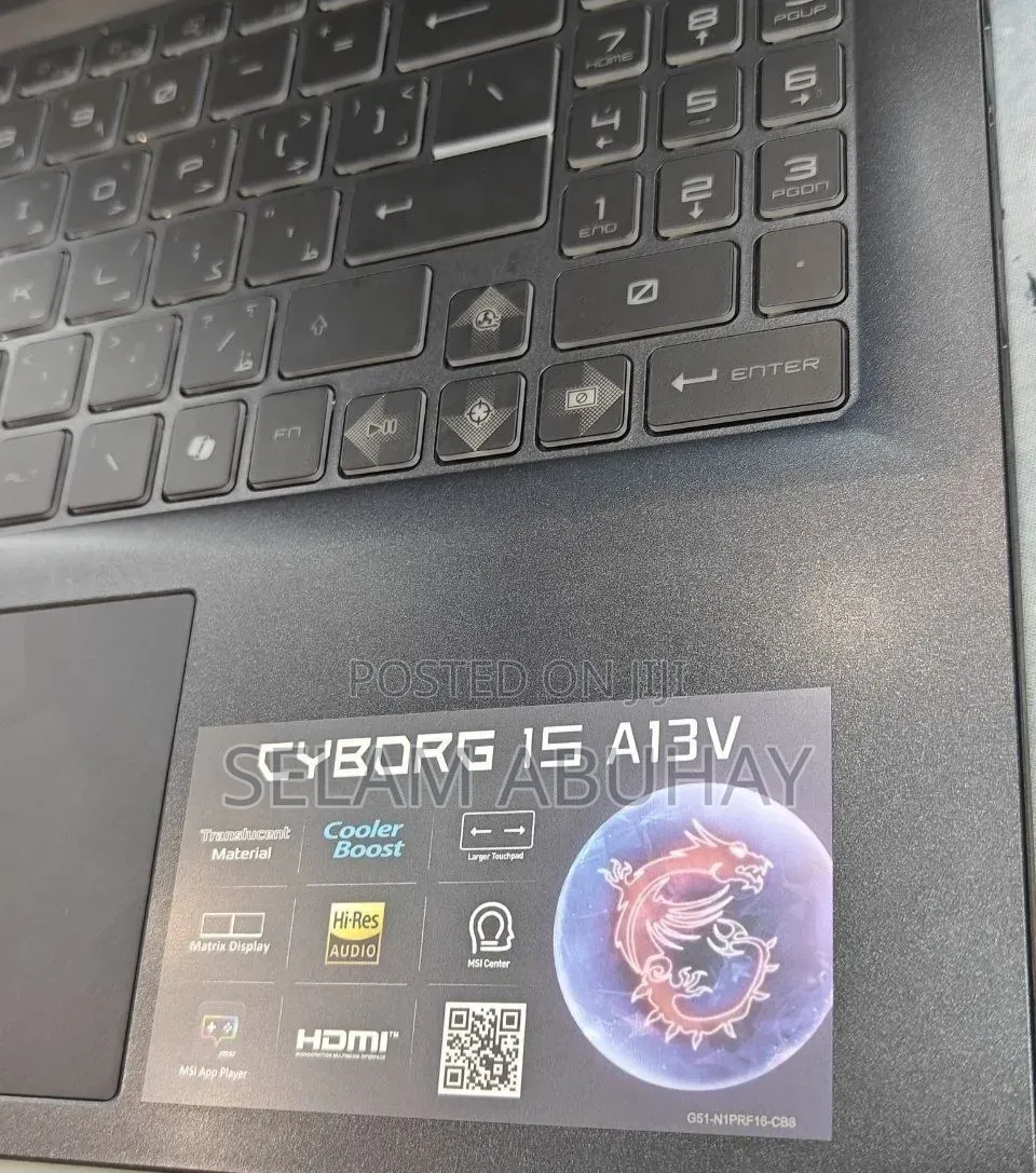 New Laptop MSI Cyborg 15 16GB Intel Core i7 SSD 1T