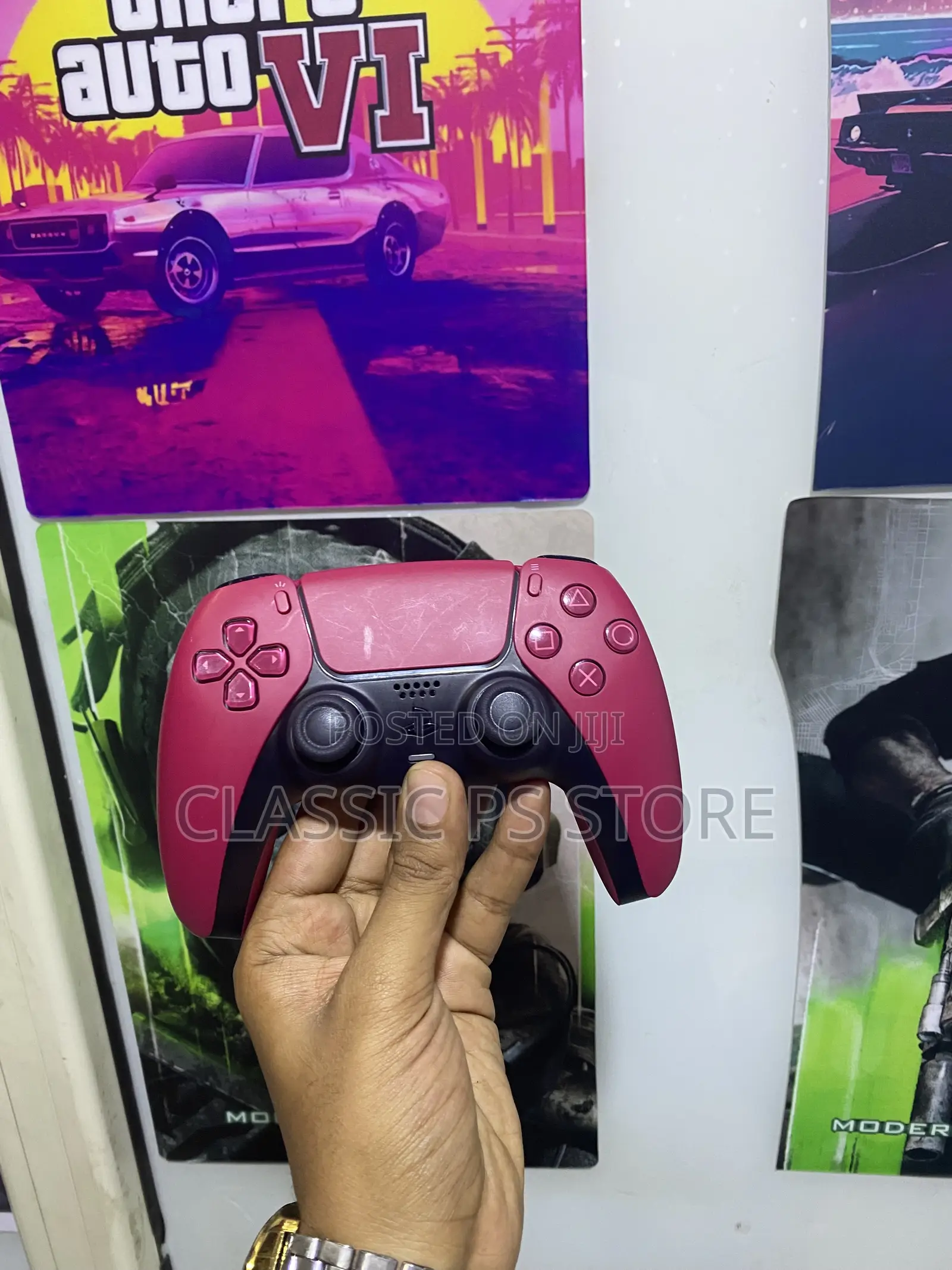 Playsation Five Joystick Red Colour