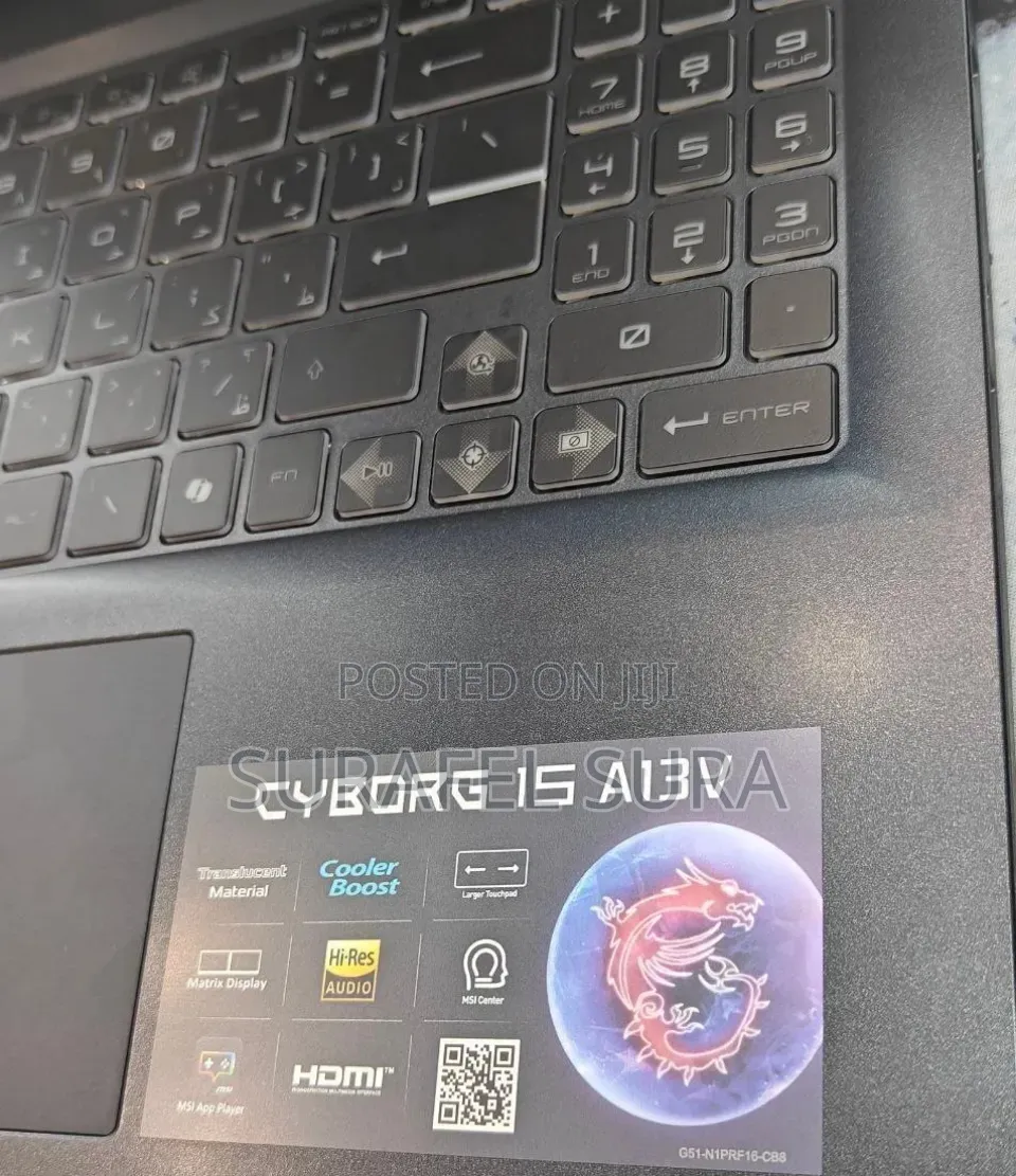 New Laptop MSI Cyborg 15 16GB Intel Core i7 SSD 1T