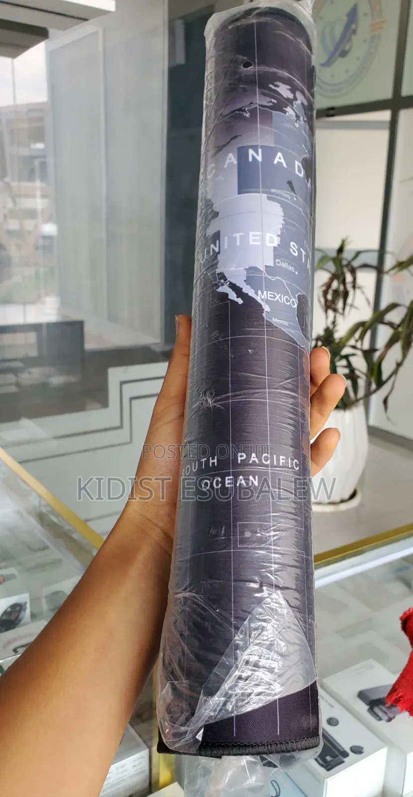 Extended World Map Gaming Desk Mat