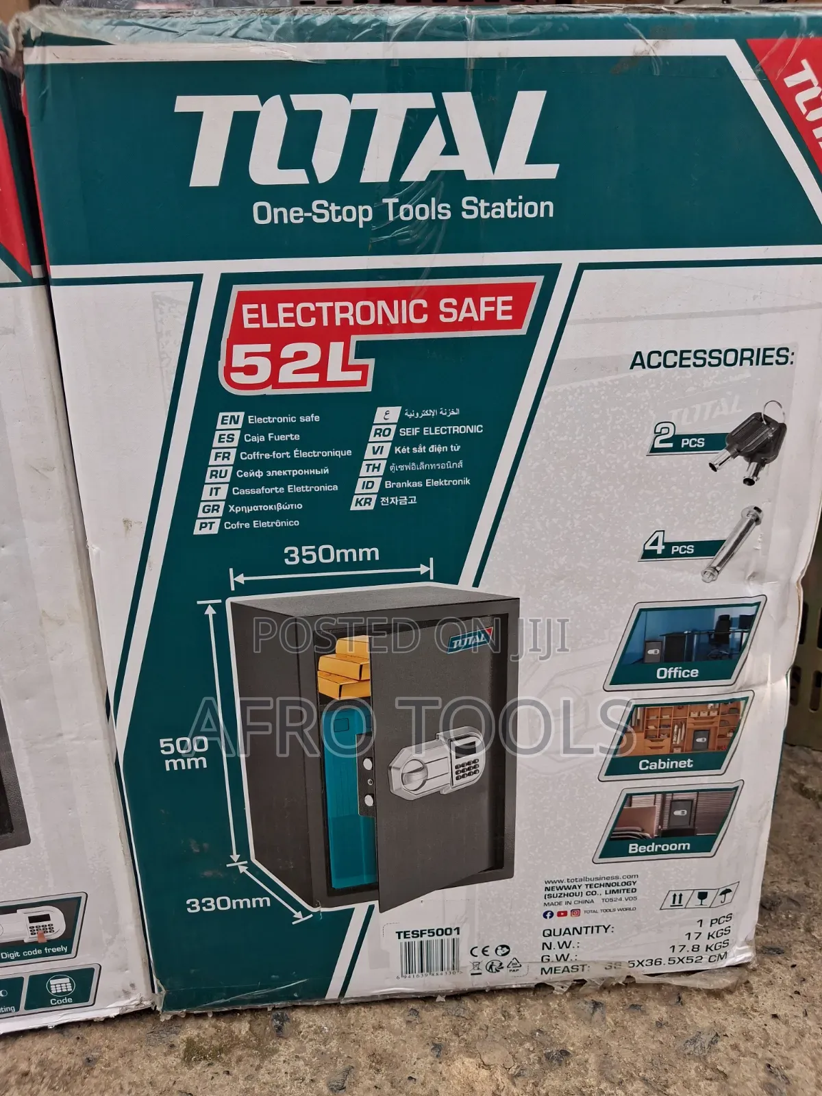 Total 52L Electronic Digital Safe Box