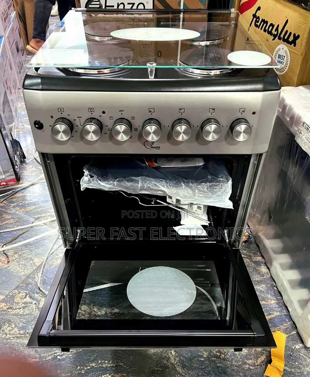 Apple Oven 60x60 4Electric Freestanding Cooker & Oven
