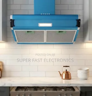 Modern Kitchen Range Hood / Cooker Hood – Blue & Silver