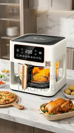 Airfryer SuTai Oil Free Airfryer 8 Litre ሱታይ ከዘይት ነፃ ጤናማ የአየር መጥበሻ