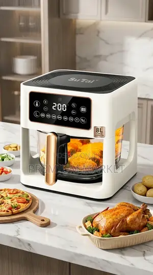 Airfryer SuTai Oil Free Airfryer 8 Litre ሱታይ ከዘይት ነፃ ጤናማ የአየር መጥበሻ